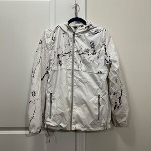 New Balance White Tie Dye Oversized Windbreaker Jacket Size XL